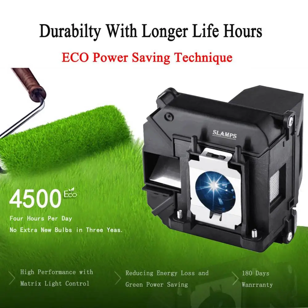 V13H010L60 Лампа для проектора Epson 425Wi 430i 435Wi EB-900 EB-905 Powerlite 420 425W 905 92 93 + 95 96W H383 H383A H383D |