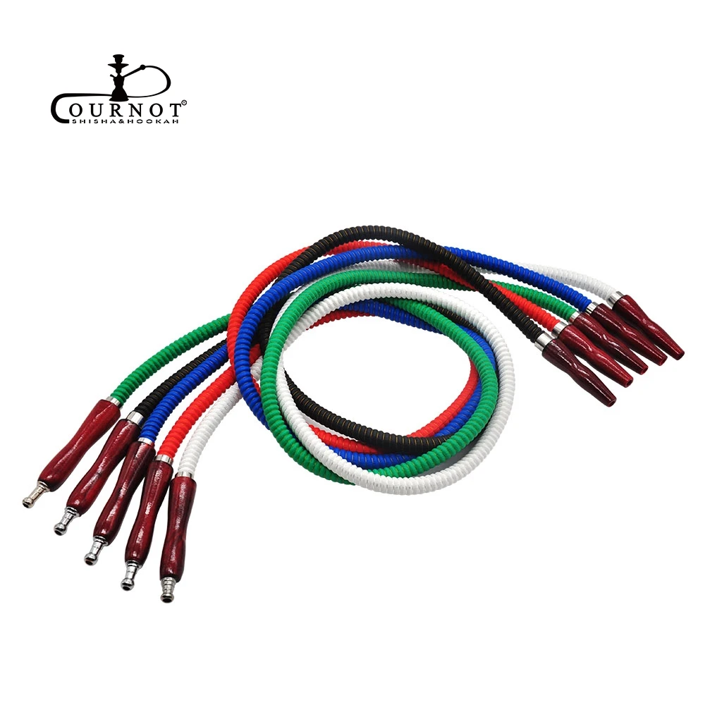 1.5M PU Leather Hookah Hose Wood Mouth Handle Pipe Pageant Shisha Water Chicha Narghile Accessories |