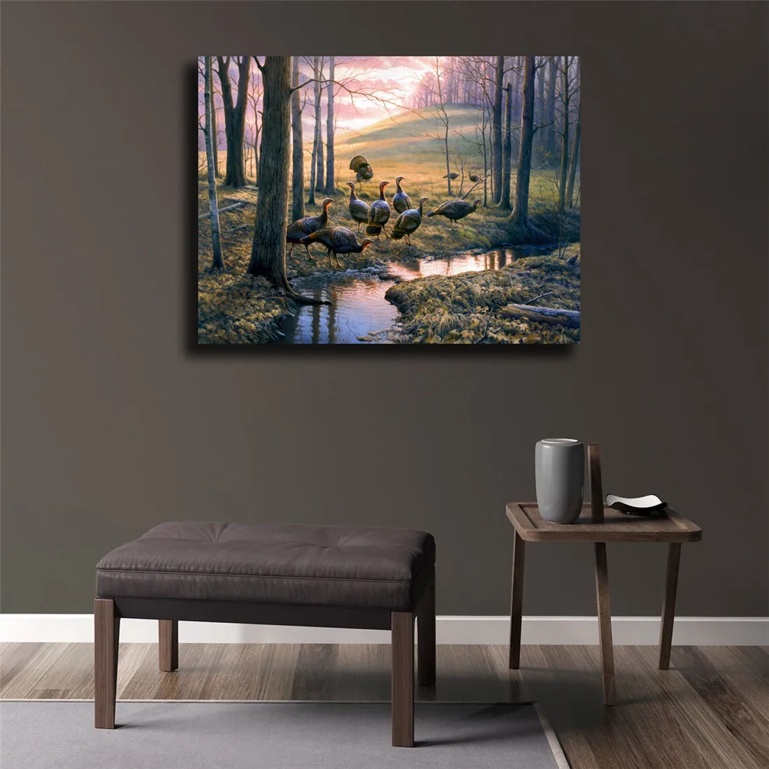 Осенняя картина Forest Creek 1P печать на холсте HD Абстрактная Картина офисное