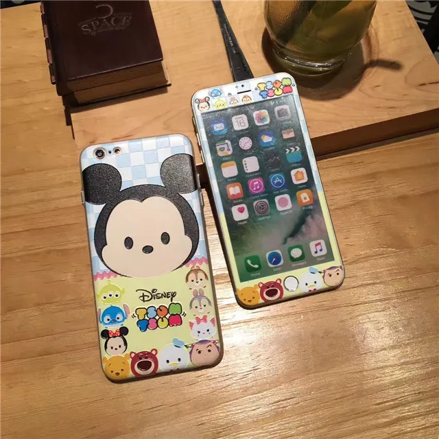 Мультяшный ПК+ ТПУ чехол для телефона iphone 6 6s 7 plus 8+ 3D 9H Защитная пленка для экрана из закаленного стекла - Цвет: 8
