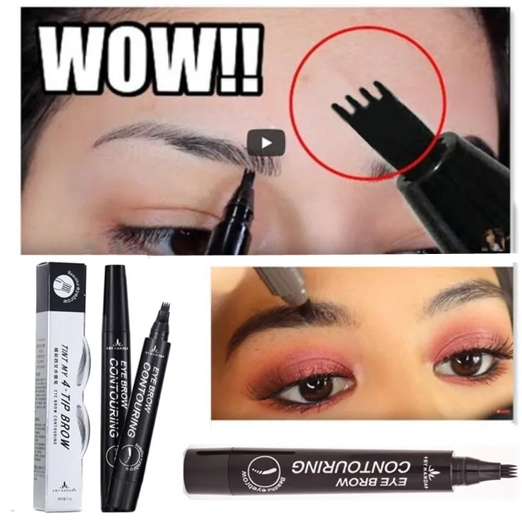 Женский макияж кисти татуировки бровей тонкий эскиз Водонепроницаемый замок
