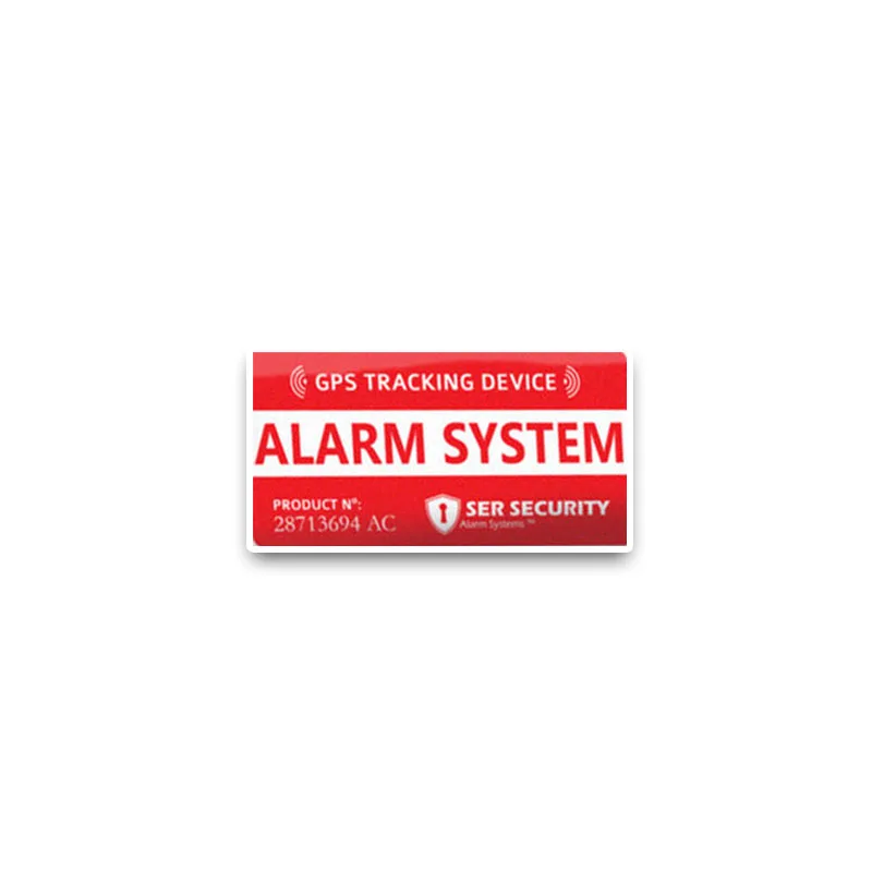 YJZT 10.6*5.6CM GPS Alarm System Red Sticker Decals Smart PVC Creative C1-3027