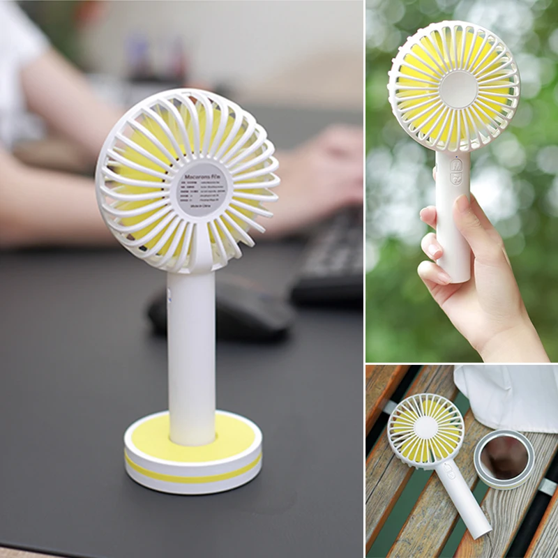 Мини USB Зарядка Электрический вентилятор 3 скорости регулируемый 4-Лопастной