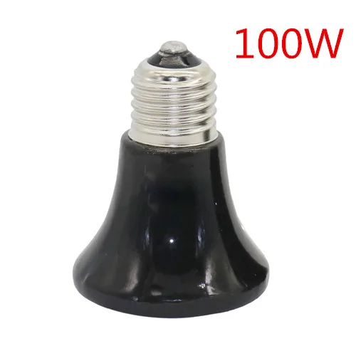 100W 10 шт. E27 220 V-240 V инфракрасный Керамика излучатель лампа теплоты легкого применения рептилии для домашних животных для разведения разведение света 25W 50W 75W 100W - Цвет: 100W