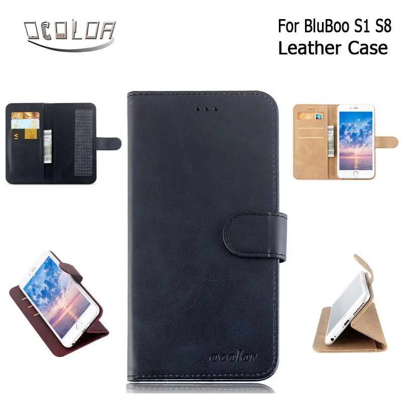Ocolor для bluboo S8 PU кожаный чехол люкс Бумажник Защитная крышка кожи элегантный флип