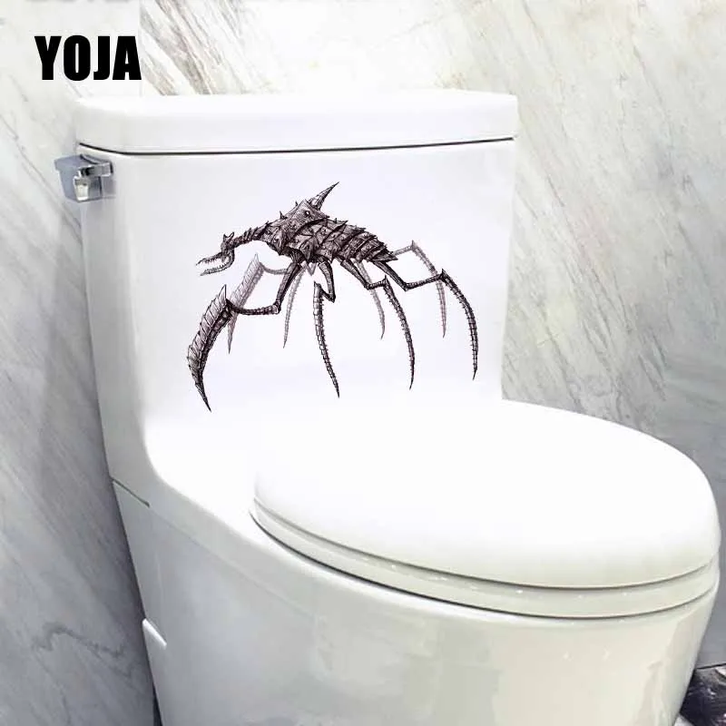 YOJA 23.5X17.7CM ужас Монстр большой паук стена наклейка для туалета спальня домашний