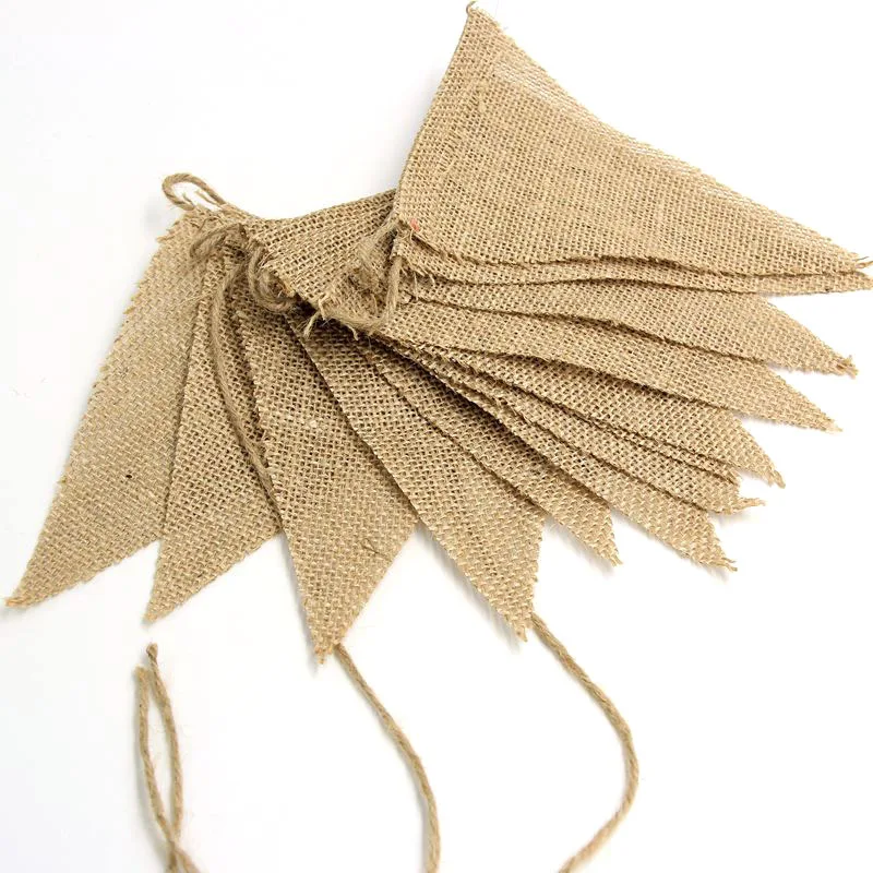 Новые 3M винтажные джутовые флажки из мешковины баннеры для свадебной вечеринки