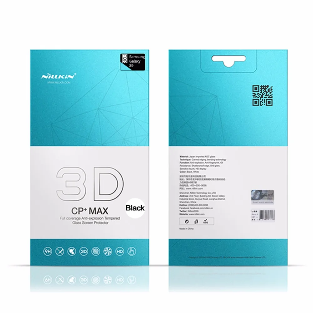NILLKIN 3D CP + Max стекло пленка для Samsung Galaxy S9 защита экрана пленочной край Полный экран