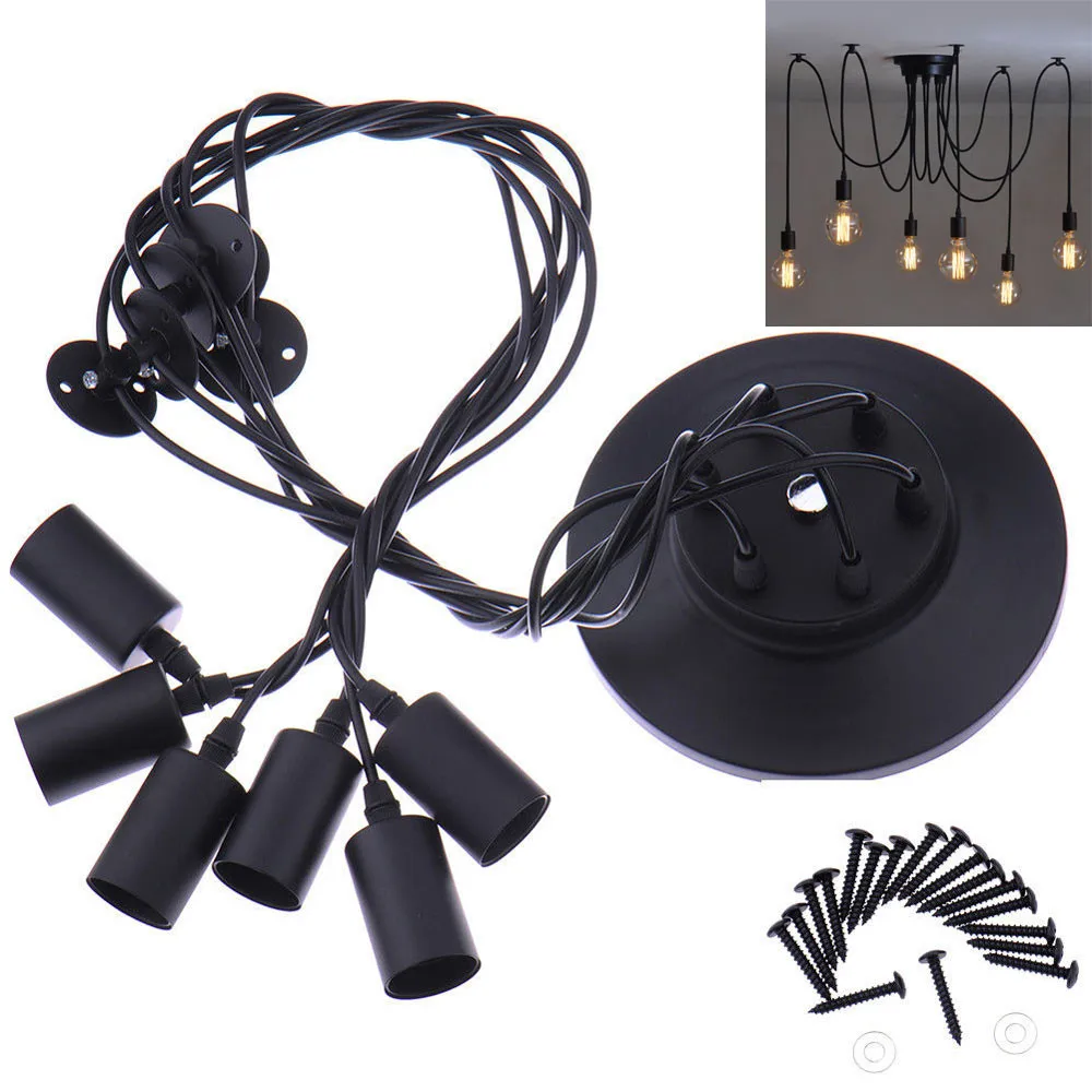 Канатные светильники лампа для комнаты 6 головок винтажный светильник