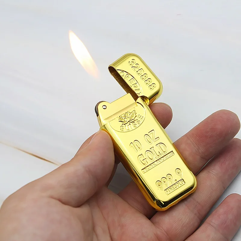 Роскошная компактная струйная газовая зажигалка надутая Бутановая масляная