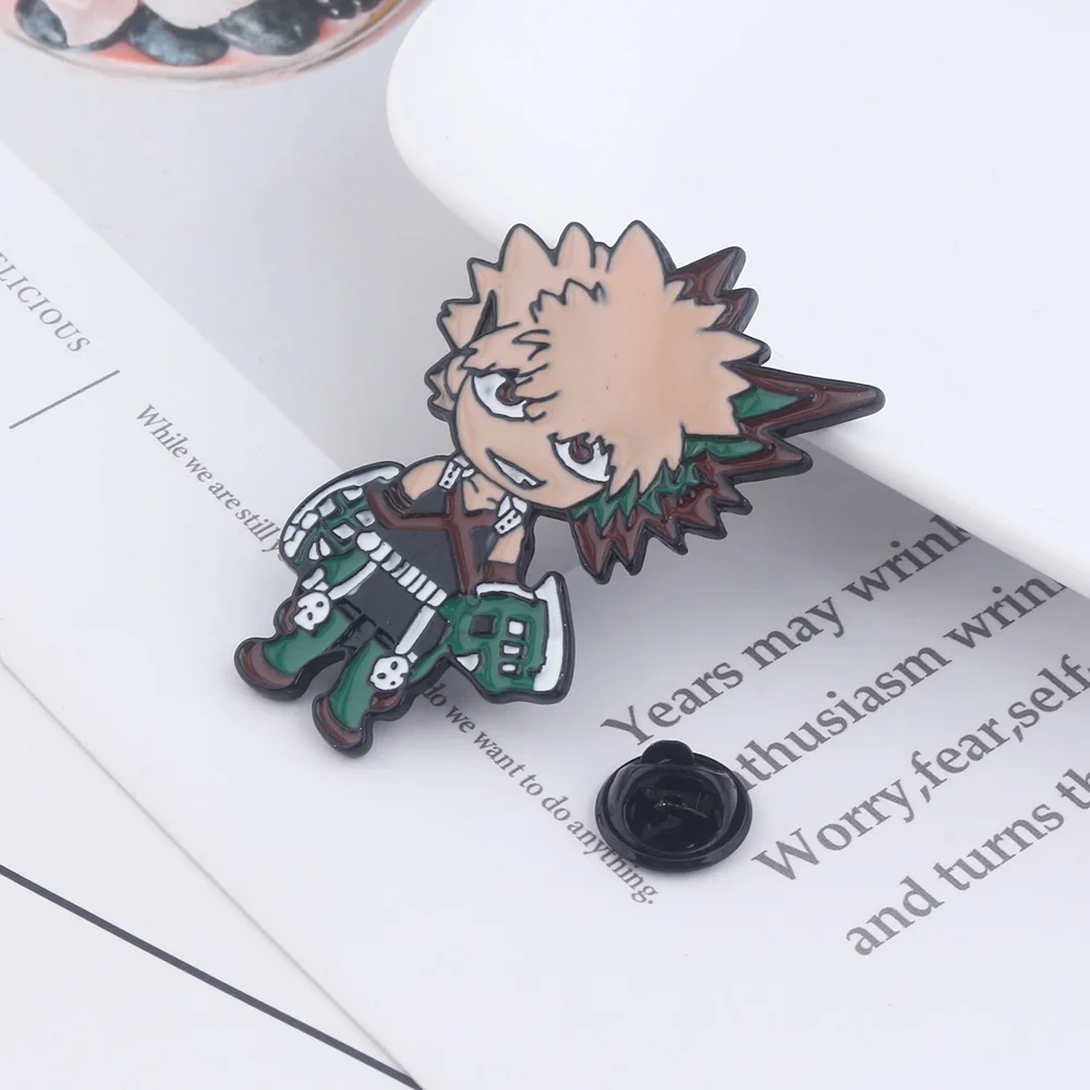 RJ мой герой Академия Броши заколки DEKU Midoriya Izuku Bakugou отворот чокер колье для ключей