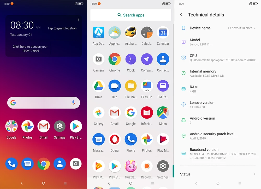 Смартфон lenovo Z6 Lite, 6 ГБ, 64 ГБ, Восьмиядерный процессор Snapdragon 710, трехъядерный, задняя камера, 19,5: 9, капля воды, 6,3 дюймов, 4050 мАч