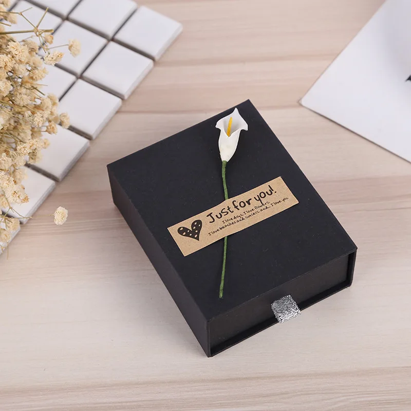 Бумажная Подарочная коробка для ювелирных изделий органайзер с аппликацией