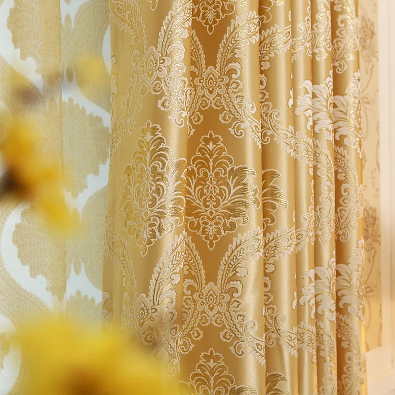 European Royal Luxury Jacquard Curtains for the Bedroom Window Living Room Romantic Blinds Drapes | Дом и сад