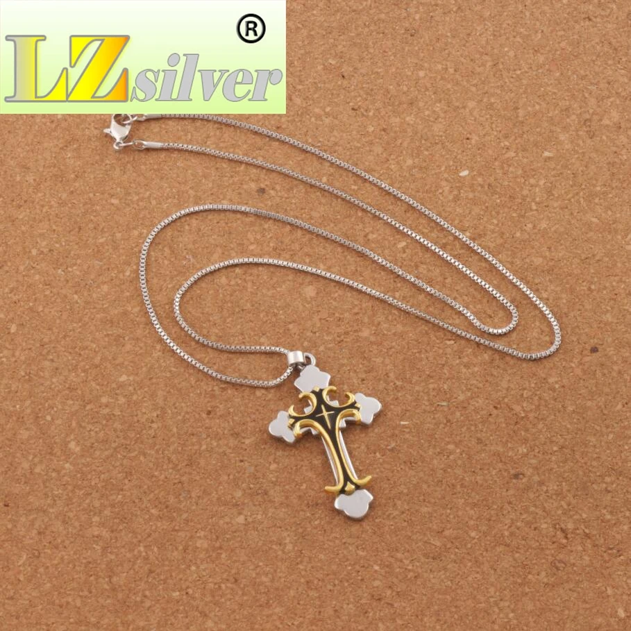 

20pcs Black color Crucifix Bible Prayer Cross Pendant Men Necklace Chain 24inches N1785