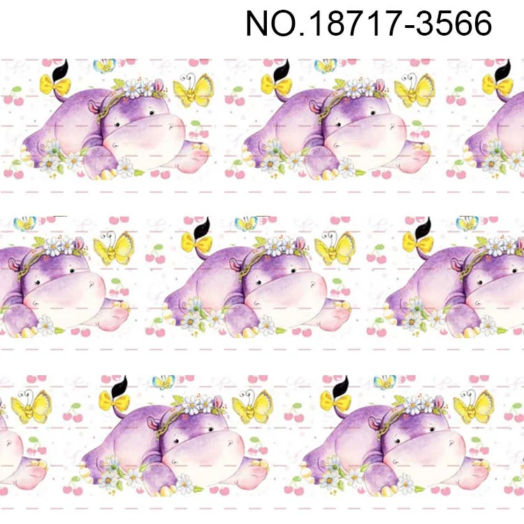 10 ярдов-Различные размеры-лента в рубчик с мультяшным