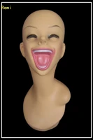 new arrivalhigh quality realistic plastic laughing female mannequin manikin dummy head for hat jewelry display