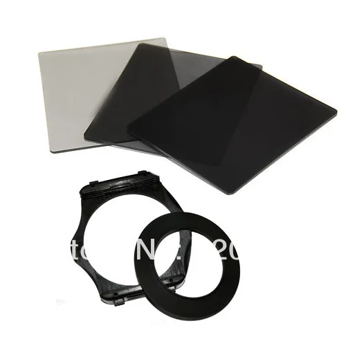 

100% GUARANTEE 3pcs full 4"x4" ND2 ND4 ND8 + 67 mm Adapter Ring +filter Holder For Cokin P Series new