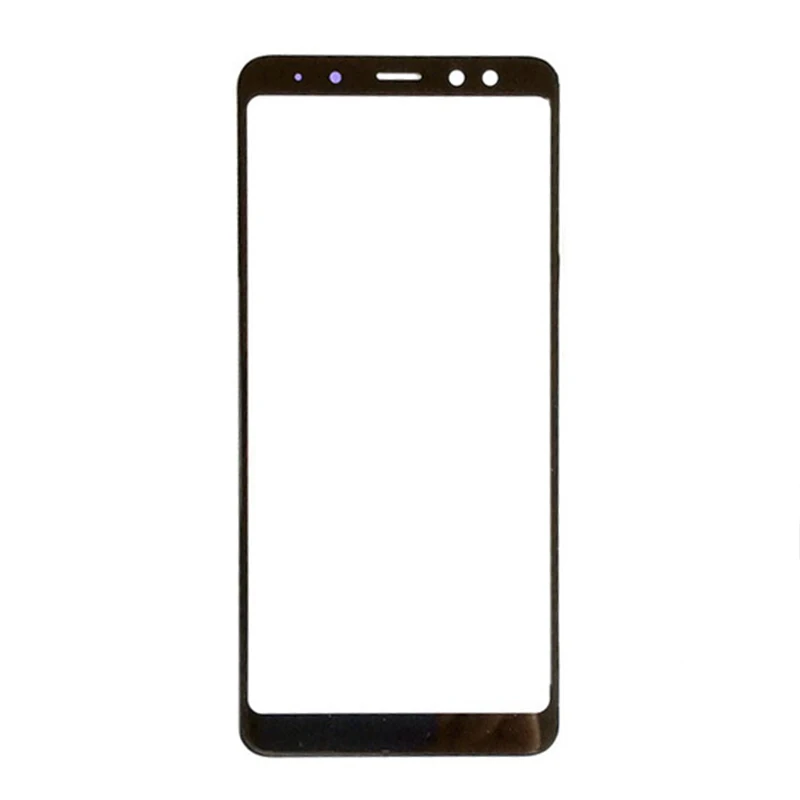 Для Samsung A8 Plus 2018 Черная передняя внешняя стеклянная линза сенсорный экран панель