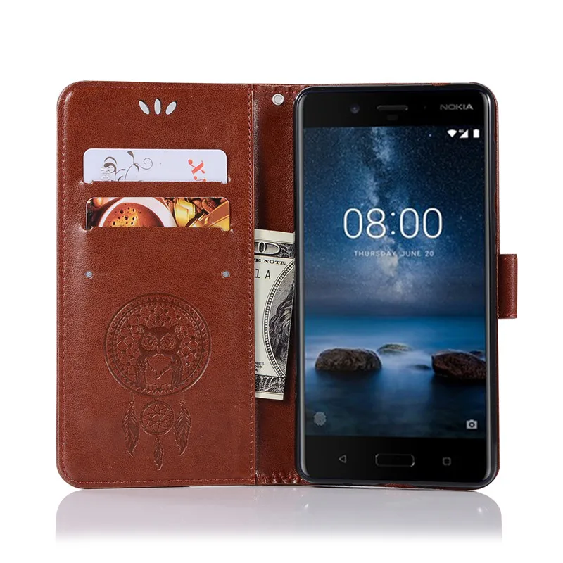 For Nokia 8 Case 2017 Cover 5.3 Wallet PU Leather Phone Nokia8 TA-1012 Flip Protective Bag | Мобильные телефоны и