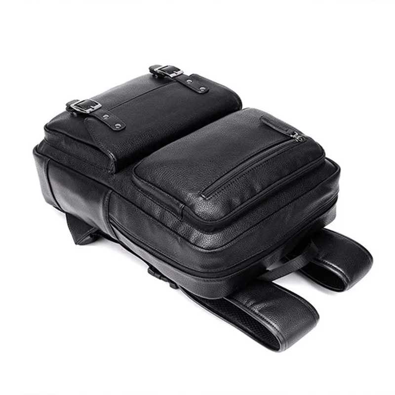 Мужской рюкзак из ПУ кожи на молнии | Багаж и сумки