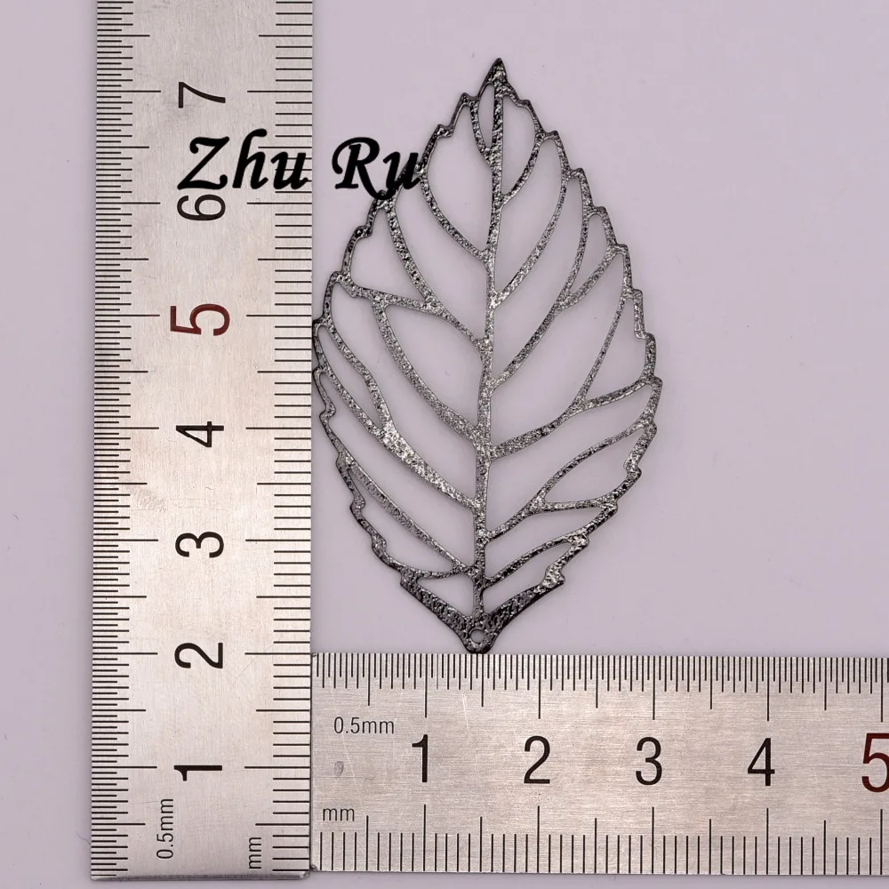 ZHU RU 10 шт./лот 53*31 мм большие Лепестковые листья сетка филигранные Очаровательные