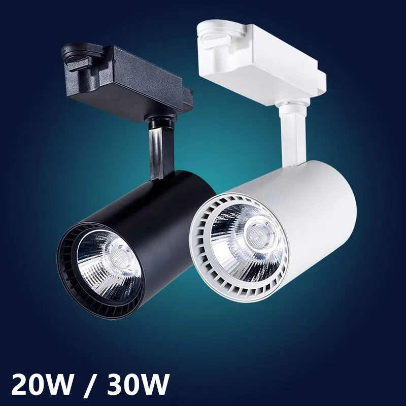 Лидер продаж алюминиевый светодиодный Трековый светильник COB 20 Вт 30 черный