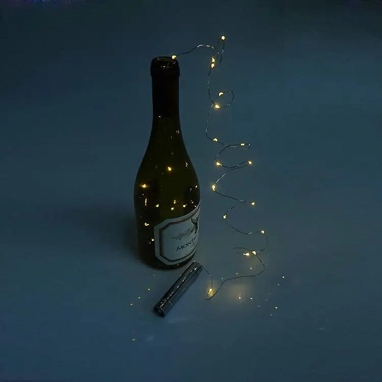 1 м светильники в форме винных бутылок пробки Звездные теплые белые светодиодные