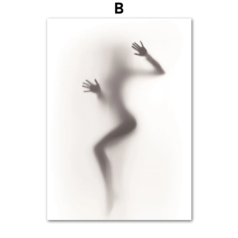 

Abstract Girl Body Ink Painting Nordic Posters And Prints Wall Art Canvas Painting Wall Pictures For Living Room Decor