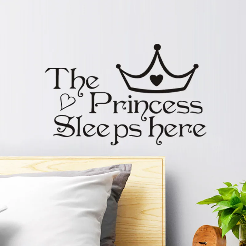 Наклейки на стену Принцесса для детской комнаты|wall decals|the princess sleeps herevinyl stickers |