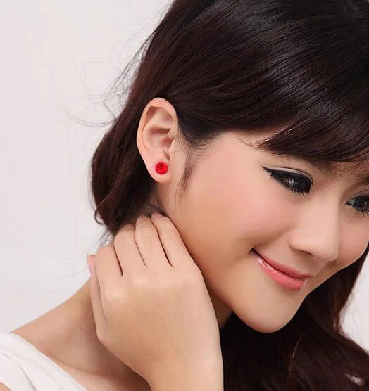 Классические серьги-кольца для мужчин женщин и девушек кристаллами от Сваровски