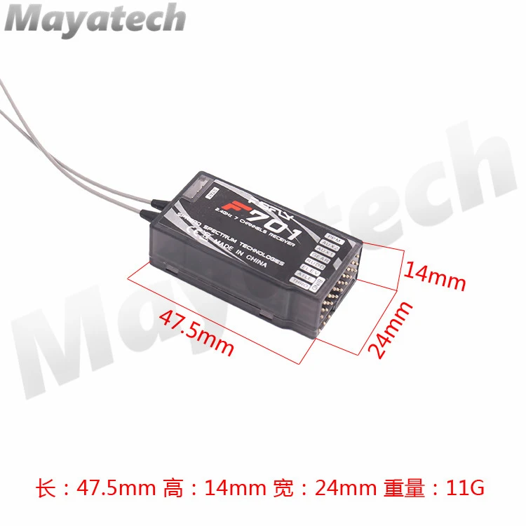 F701 2 4G 7Ch RC приемник (заменить AR7000) для DX6I DX7 DX9DSMX DSM2 система дистанционного