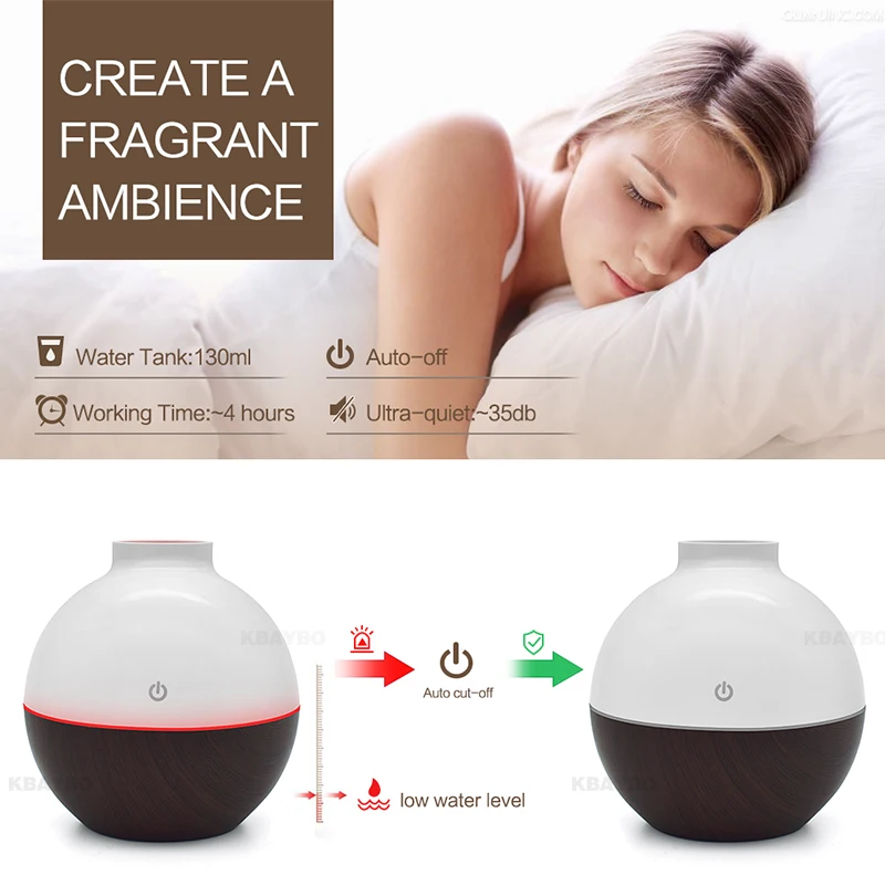 USB Ультразвуковой увлажнитель 130 мл диффузор эфирного масла Арома Туман 7 цветов