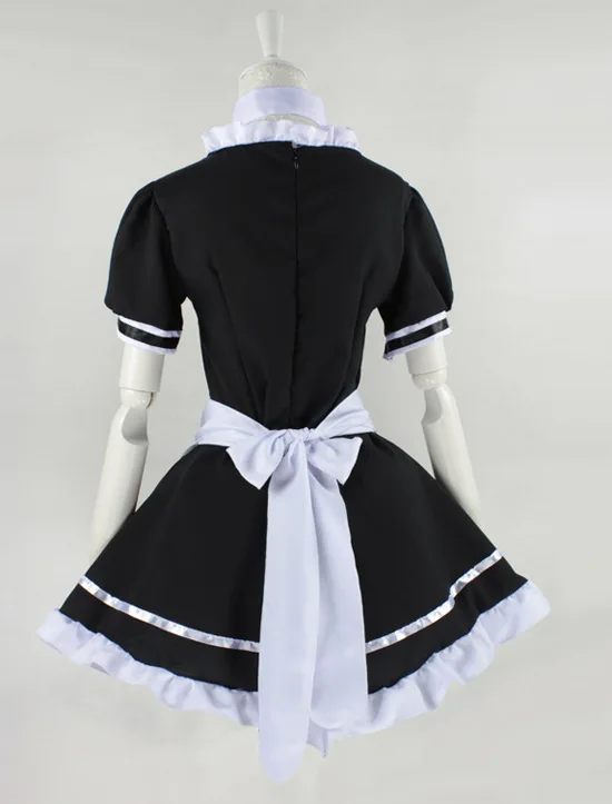 Платье для косплея акибасы в черно белую полоску костюм Акихабары женщин