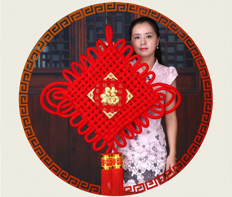 large -TOP COOL gift home wall mascot efficacious fortune good luck Mascot Money Drawing festive decor lucky Chinese knot | Дом и сад