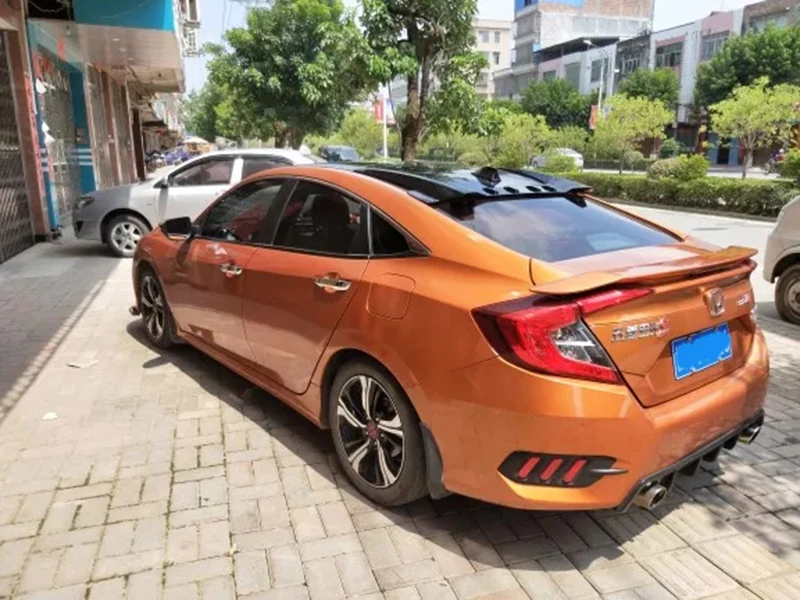 Для Honda Civic до спойлер на крыше аксессуар для багажника или черный или белый заднее стекло крыло автомобиля модификации