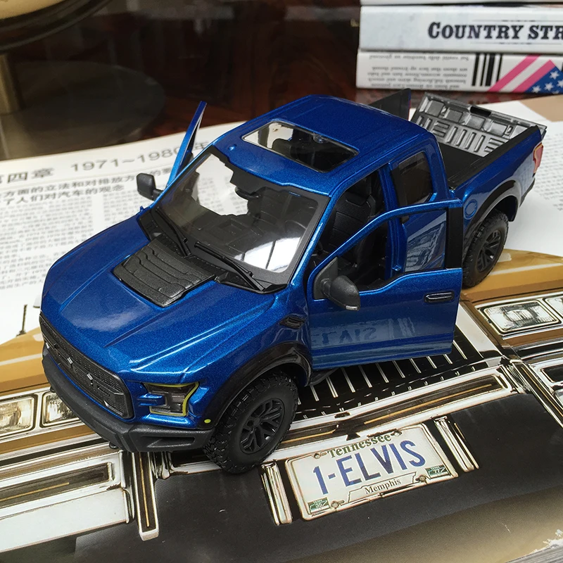 Специальный литой металлический Ford F150 Raptor Skin Suv Коллекционная модель для