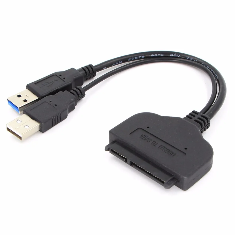 USB 3 0 для SATA 7 + 15 Pin (22 Pin) адаптер конвертер y-кабель с дополнительным 2