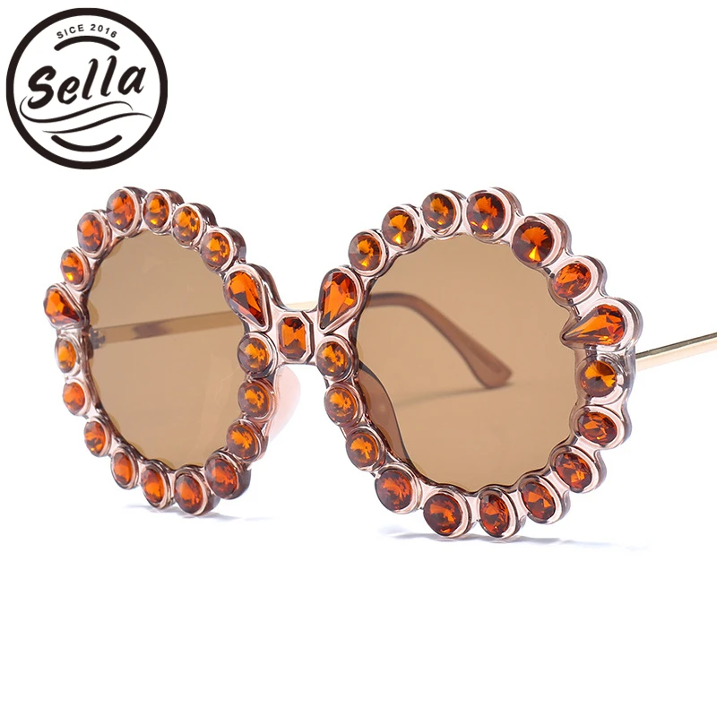Sella роскошные женские круглые солнцезащитные очки Брендовое дизайнерское