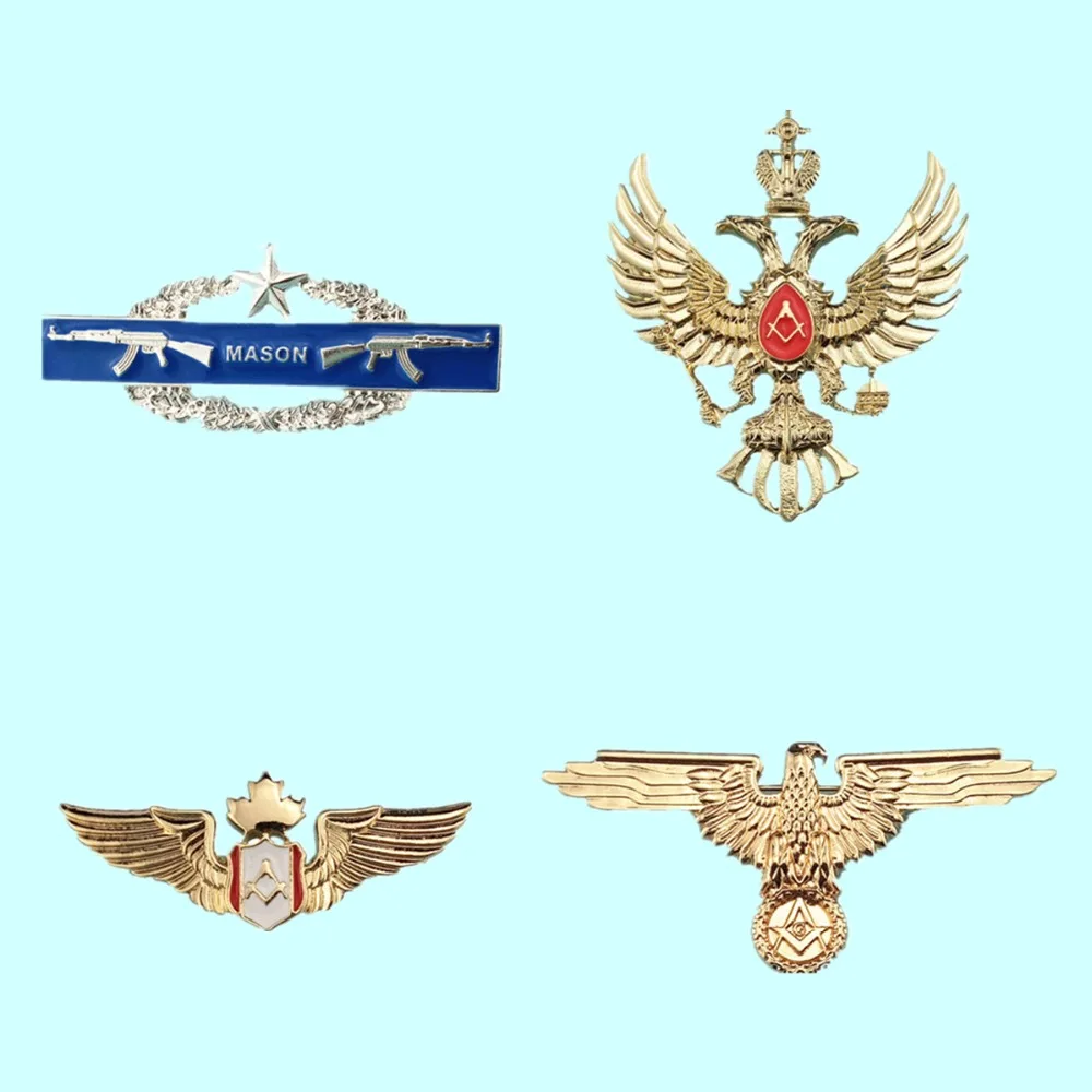 Масонские значки Германия/Россия/Канада/США медаль каменщика Золотой металлический значок масон Орел Броши креативные знаки отличия