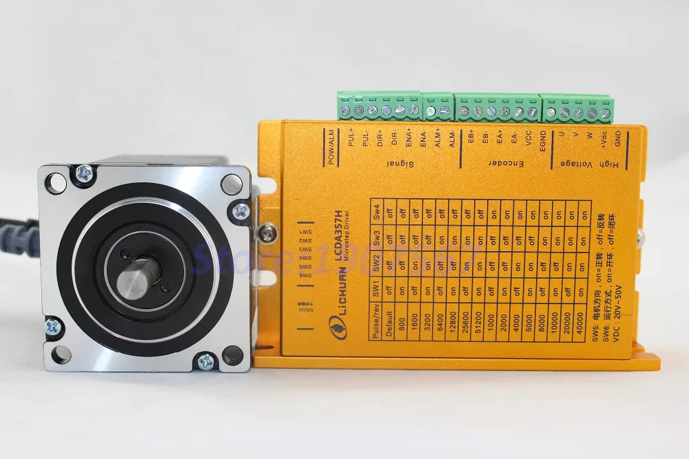 Шаговый двигатель Lichuan шаговый с закрытым циклом 142 унции постоянного тока LC57H355 1N.