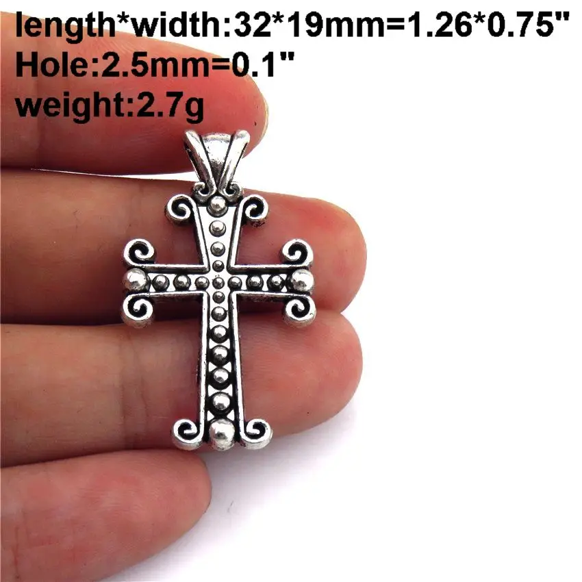No43-5pcs 21714 Винтажный серебряный крест, крылья Иисуса, подвески, Подвески для изготовления ювелирных изделий, ручная работа, подвески, сделай сам, ожерелье, No25-48 - Окраска металла: No43-5pcs
