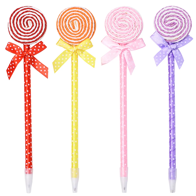 6 шт./лот милая Шариковая ручка карамельных цветов кавайная Ручка леденец для