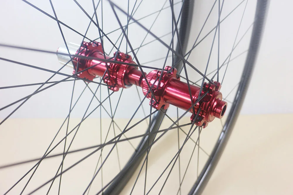 Center Lock 700C 38mm tapeless Carbon Clincher Tubular Cyclocross Wheels 3K Twill Road disc brake Bicycle Wheelset 25mm 24 28h | Спорт и