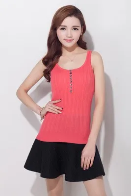 Летняя новинка кашемировая майка Маленькая женская Корейская модель тонкий