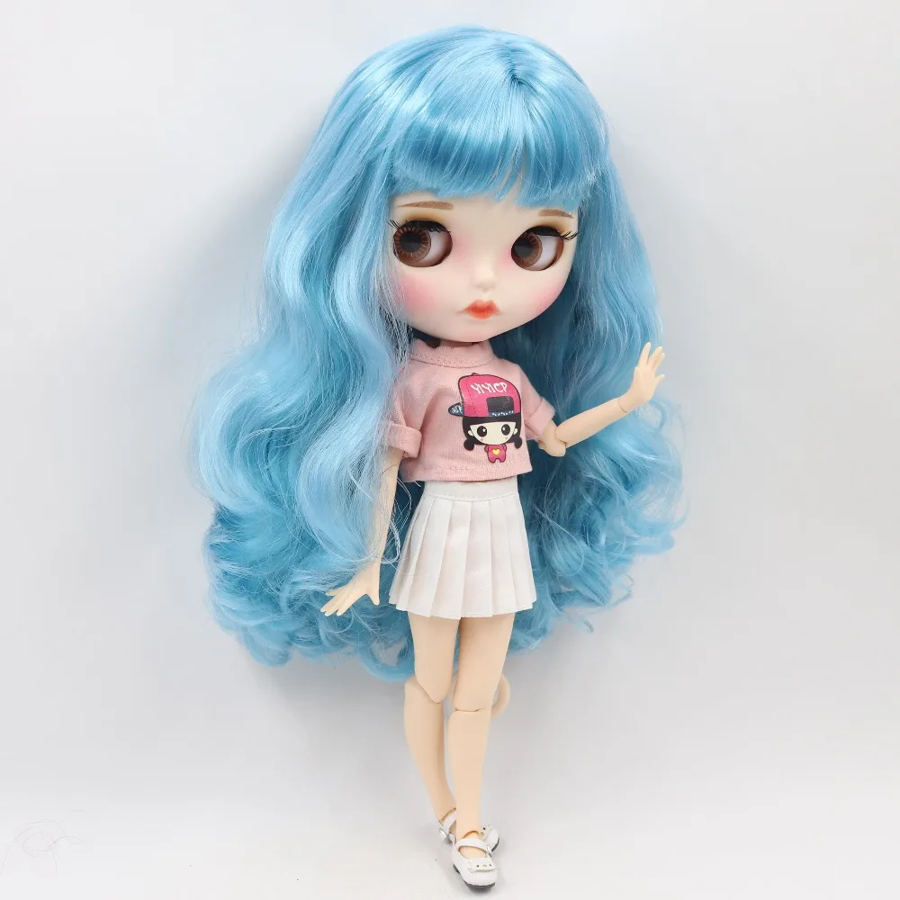 ICY DBS Blyth кукла 1/6 bjd шарнирная белая кожа сустав тело синие волосы матовое лицо