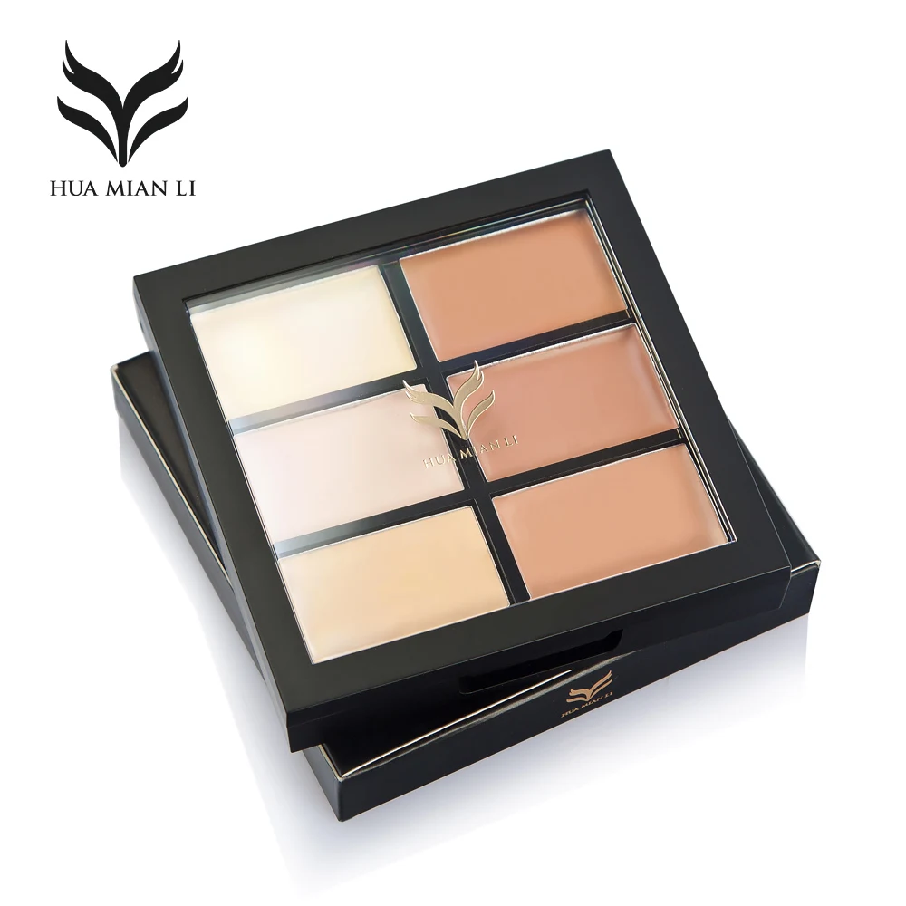 6 Colors Concealer Palette 3D Contour Face Makeup Waterproof Corrector Make up Base Cosmetics Pallet Powder | Красота и здоровье