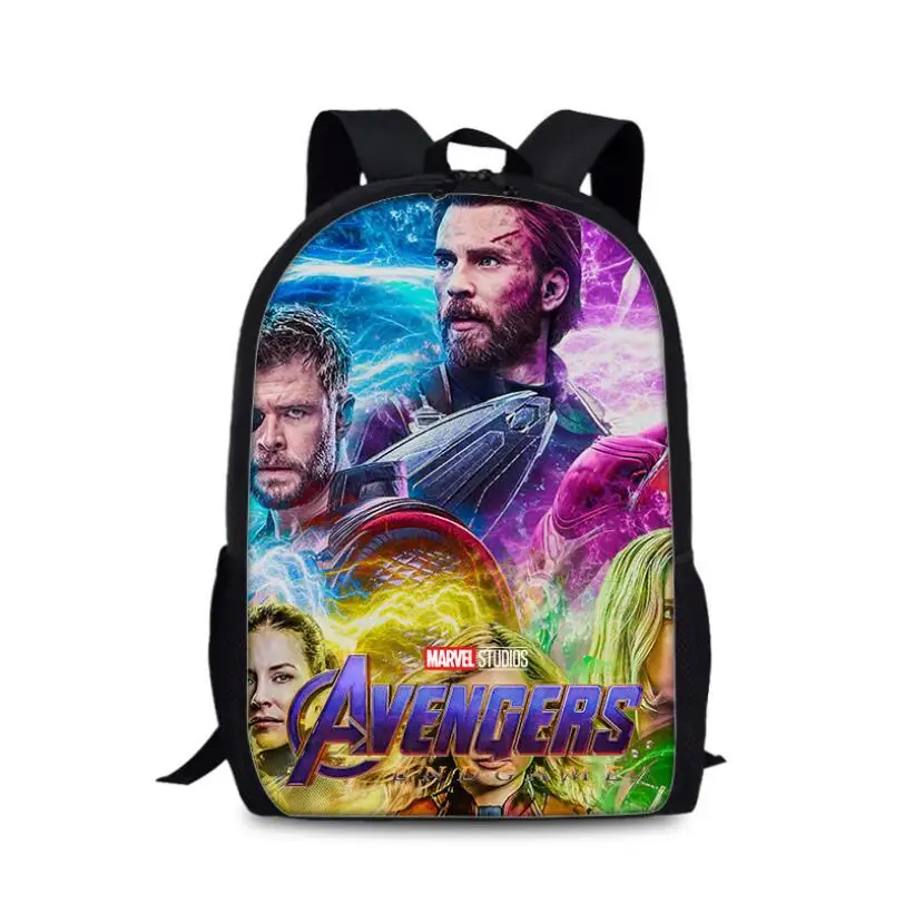 Мстители Бесконечность Войны Рюкзак танос Черная пантера печать мультфильм