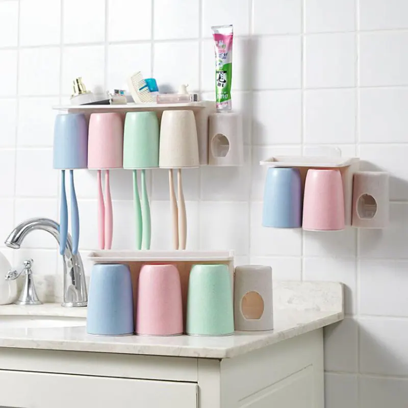 Стеллаж для хранения Милая зубная щетка собак держатель на присоске Подставка