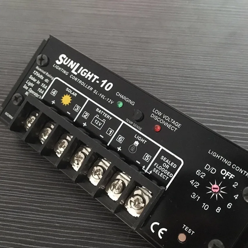 SunLighting Солнечный контроллер SL-10A Morningstar солнечный уличный свет контроллер заряда солнечное зарядное устройство контроллер для уличного освещения